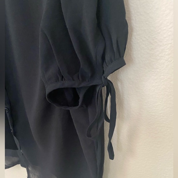 Widow Sheer Bow Blouse - Picture 7 of 7